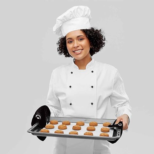 Miniatura 8 de Manopla de horno y soporte para olla de gato negro con cabeza de gato fría de silicona, resistente al calor, para cocinar, barbacoa, hornear, asar a