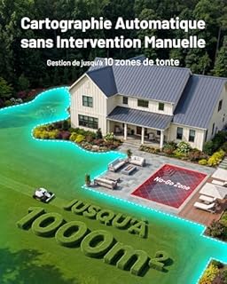 MAMMOTION LUBA Mini 2 AWD 1000 Robot Tondeuse avec Support de Nettoyage pour Tondeuse