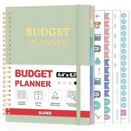 SUNEE Budget Planner - Monthly Budget Book with Expense Tracker N...