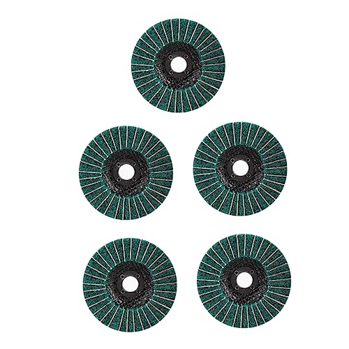 SHERCHPRY Cleaning Angle Impeller Clip 5pcs Green Scrub Pads Strong Scrubbing Sanding Wheel Surface