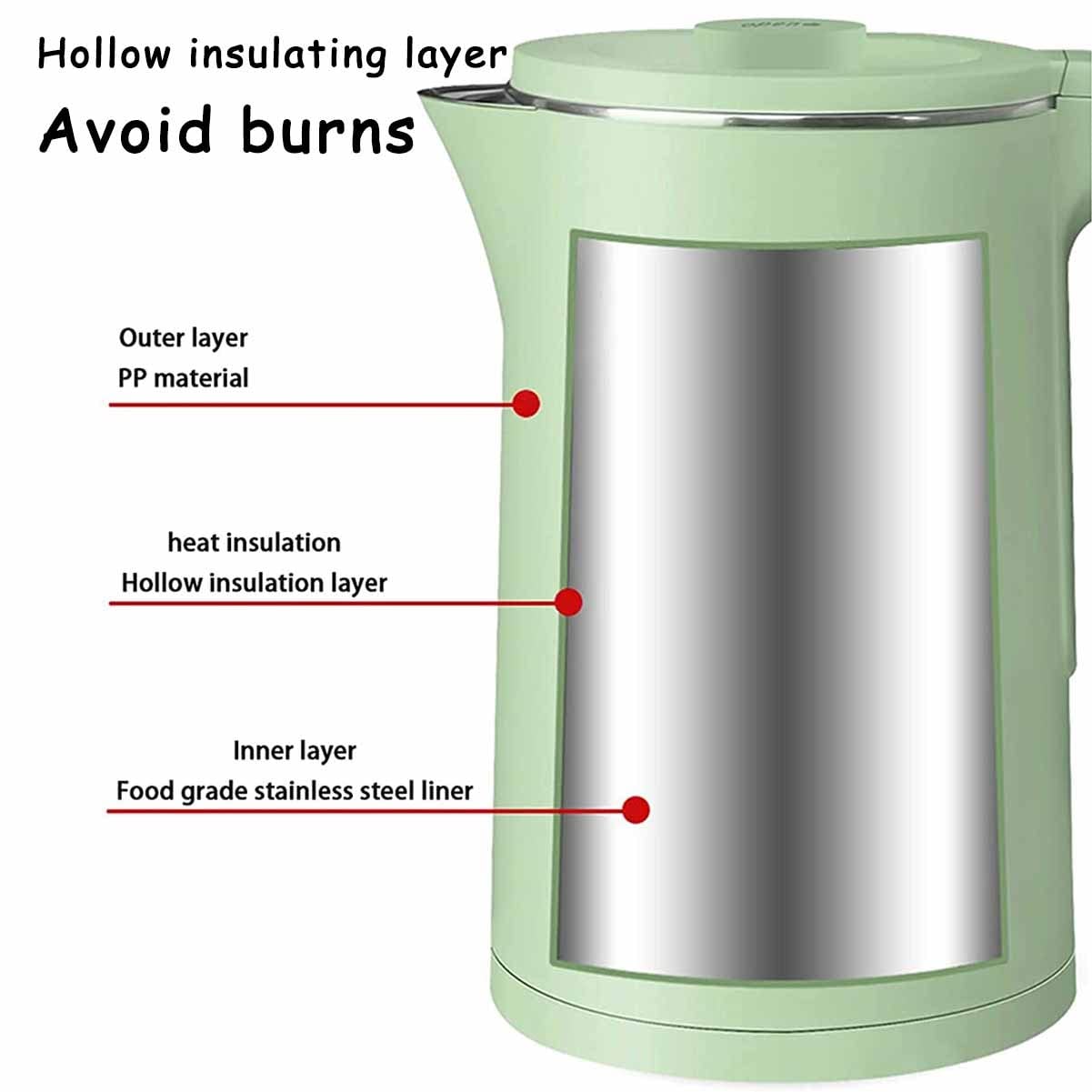 Smart Electric Kettle, 1500 W Smart Electric Kettle, 1,5L podwójna ściana Cool Cool Touch Electric Herbata? Kontrola temperatury przez 12 godzin, kotł wodny z automatycznym wyłączeniem i gotowanie