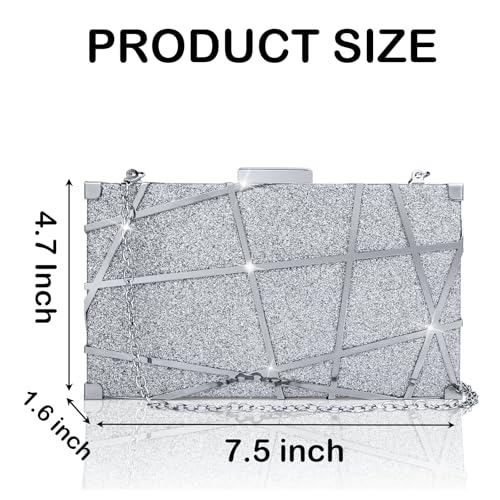Image of Farcauo Clutch Purses for Women Chain Evening Bag Small Cocktail Party Purses Formal Wedding Handbags for Bride