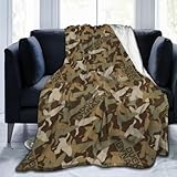 Duck Musics Dynasty Throw Blanket Lightweight Wool Blanket Funny Shaggy Throws Blankets Flannel for Living Room Decor Bed All Seasons Outdoor Comfort Soft 60'x50'