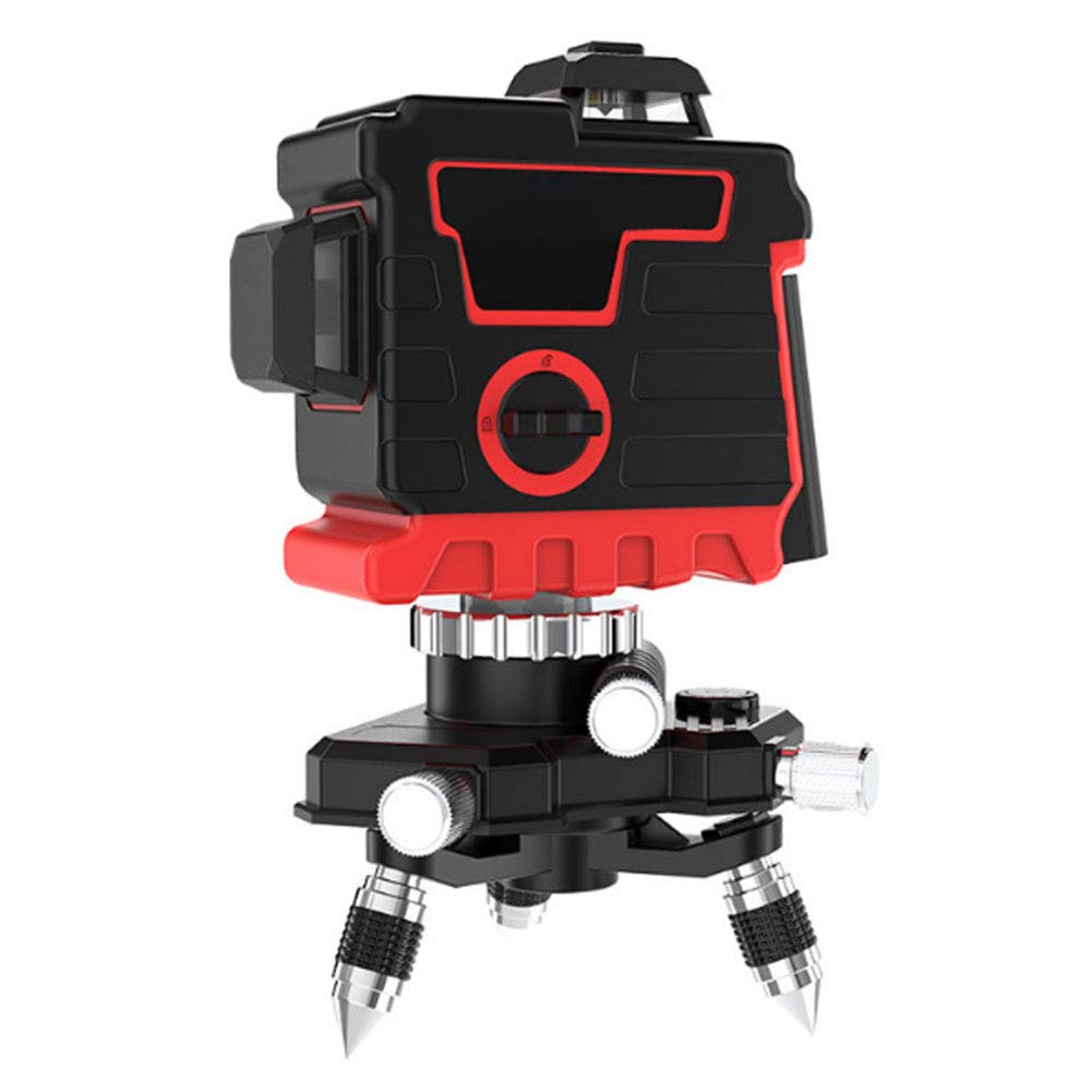 Livella Laser autolivellante, Livella laser 12 linee livella a bolla 3D livella a 360 gradi orizzontale e verticale croce super potente livello laser verde per Esterni da Appendere,C