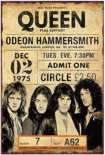 YOMIA Retro Tin Signs Band Poster Wall Decor for Dorm Bar Street Pub, 11.8x7.9 Inches (30x20cm)