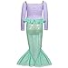 Spring Long Sleeves Mermaid Princess Dress Costume for Little Girls 130(6-7Y)