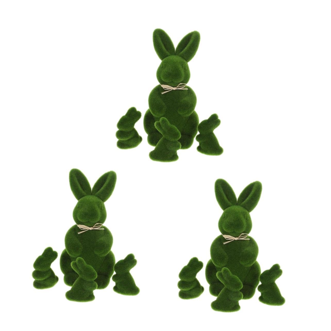 Ciieeo 3 Ensembles Décorations De Lapin De Pâques Lapin Vert Beige Verdure Lapin De Gazon Rabbit Toys Décoration Pâques Décor De Lapin Floqué Lapins De Pâques en Mousse Green 4 Pièces * 3