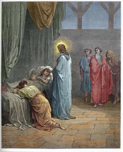 Cuadro de Gustave Doré de 60x90cm: la Resurrección de la hija de Jairo para salas de estar