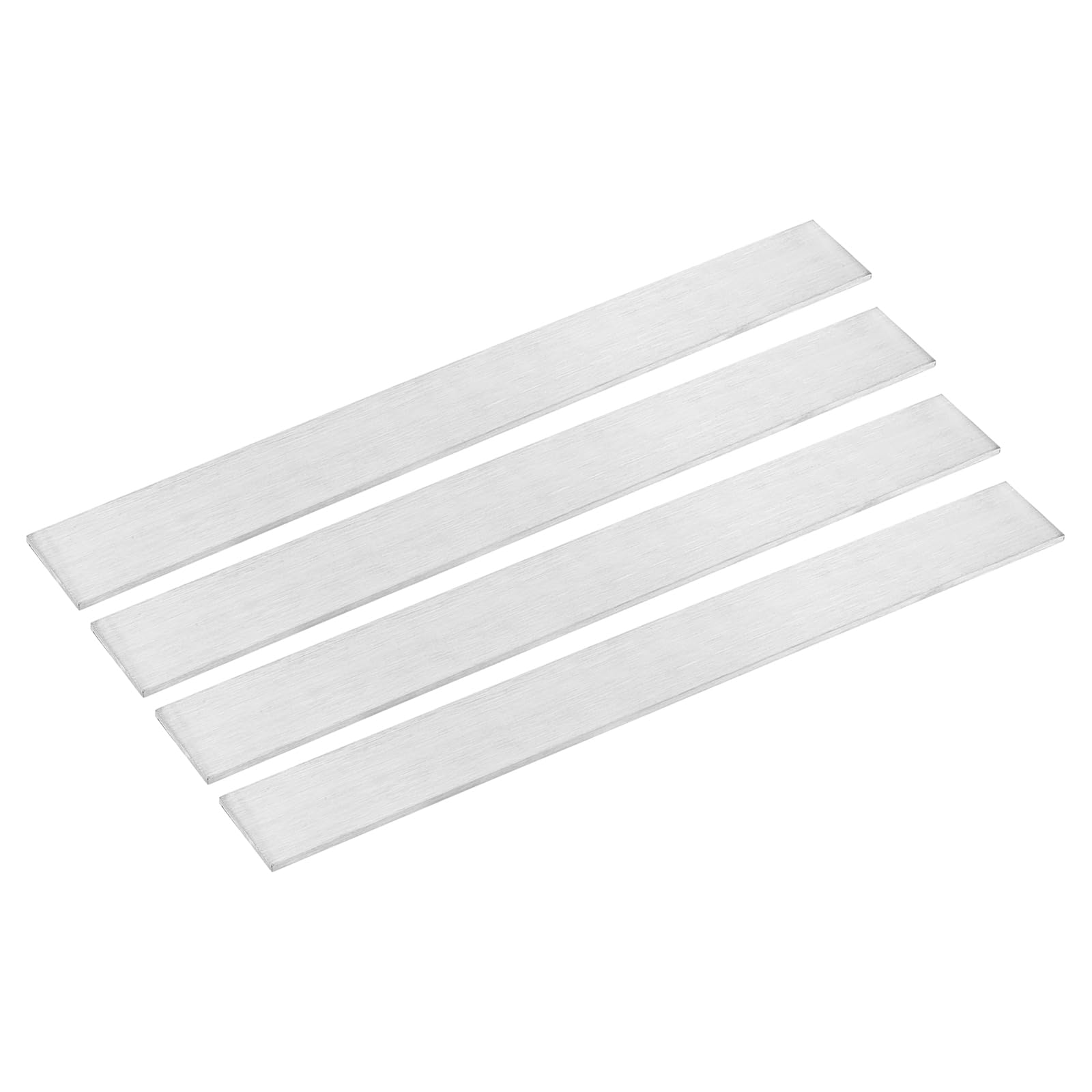 QUARKZMAN 4 Pezzi Barra Piatto Acciaio Inossidabile 304 1/8" x 1-3/16" x 12" Finitura Spazzolata
