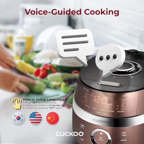 Cuckoo CRP-JHSR0609F Multifunctional and Programmable Electric Induction Heating Pressure Rice Cooker, 3-Language Voice Navigation, Intelligent Cooking Algorithm - 6 Cups, Made in Korea, Brown by CUCKOO - Image 9