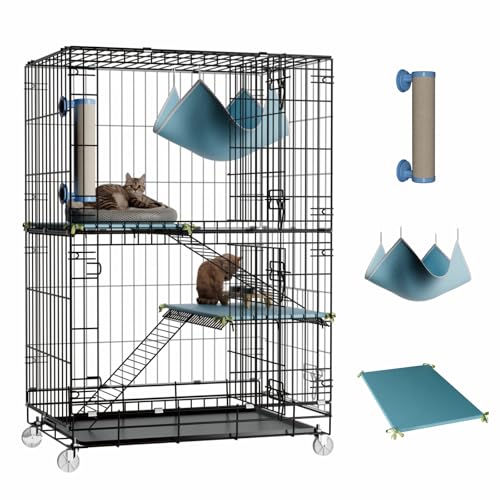STILLCOVE 3-Tier Cat Cage with Hammock