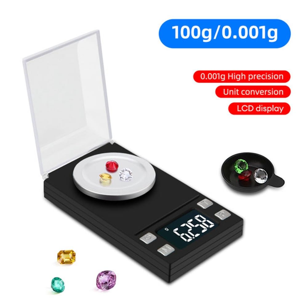 Mini waga cyfrowa wysoka dokładność 0,001 skala kieszonkowa biżuteria złoto gramy waga balansowa do laboratorium ziół leczniczych 100 g