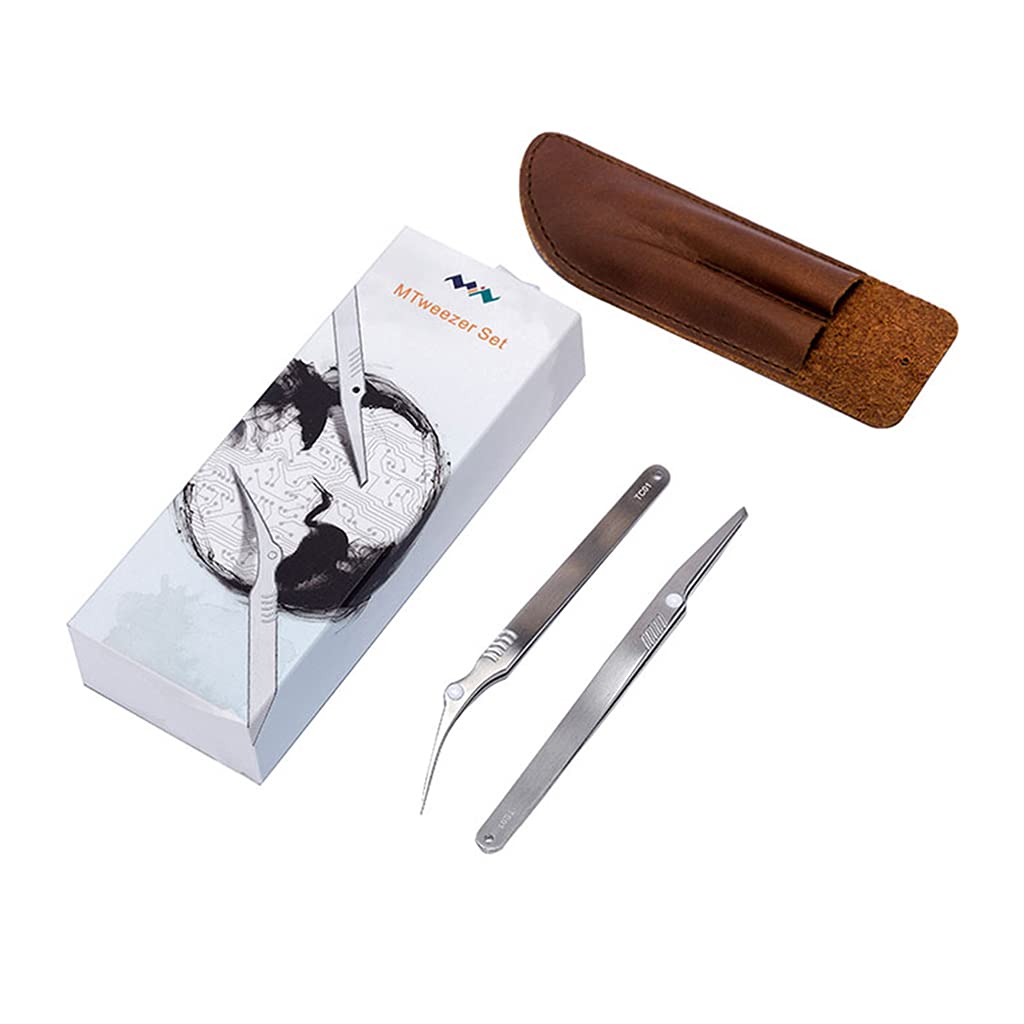 Set di pinzette in acciaio inossidabile 304 per elettronica Sodlering Gioielli-Making Laboratorio Lavoro Componente Processing Industrial Pinzette Set