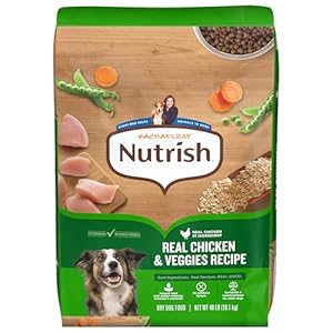Nutrish Rachael Ray Adult Dry Dog Food Real Chicken & Veggies Recipe, 40 lb. Bag (Packaging May Vary)
