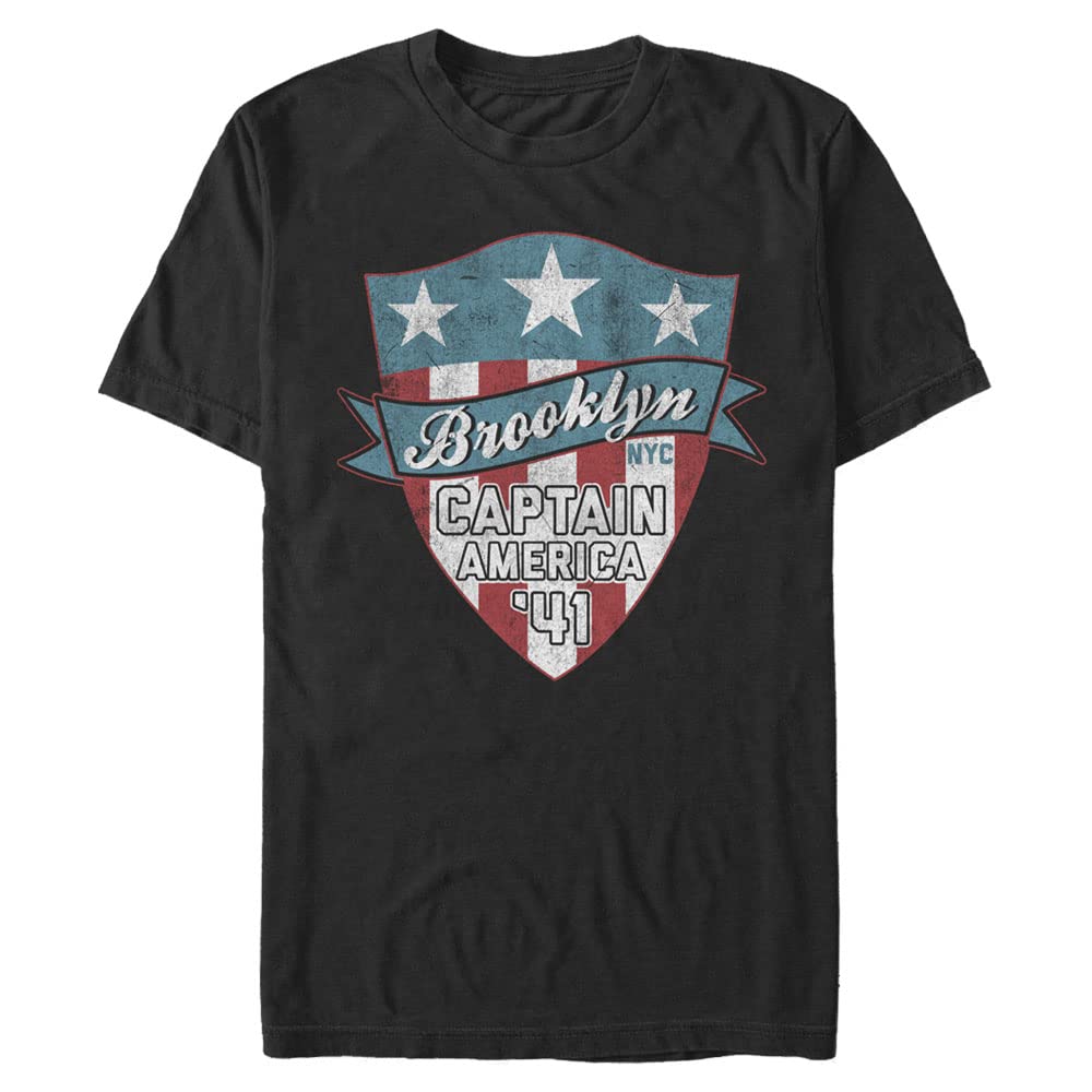 marvelMarvel Big & Tall Classic Brooklyn Cap Logo Men's Tops Short Sleeve Tee Shirt