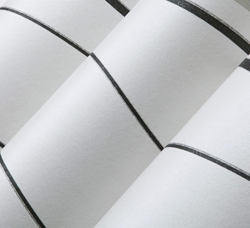 Q QIHANG 1.73' W x 32.8'L 3D Vertical Stripe Wavy European Style Modern Bedroom TV Background Wall Cafe Hotel Restaurant Non-Woven Non-Pasted Wallpaper (Cream)