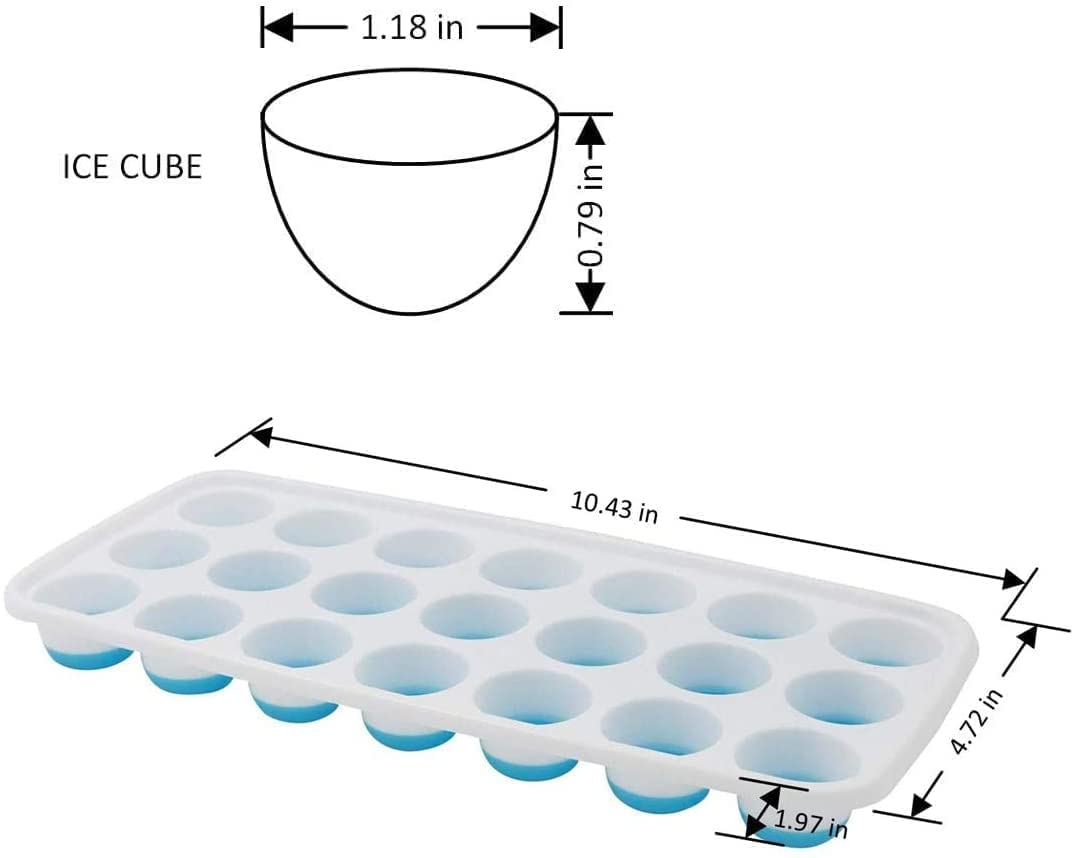 21 Cavity Ice Cube Tray - Easy Pop Out! -3