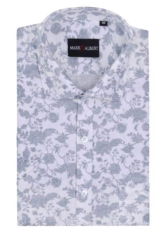 Image of MARK & ALBERT Mens Half Sleeves Printed Shirt