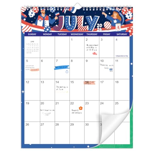 Wall Calendar 2026-2027, 18 Month Calendar from July 2026 to December 2027 14.5