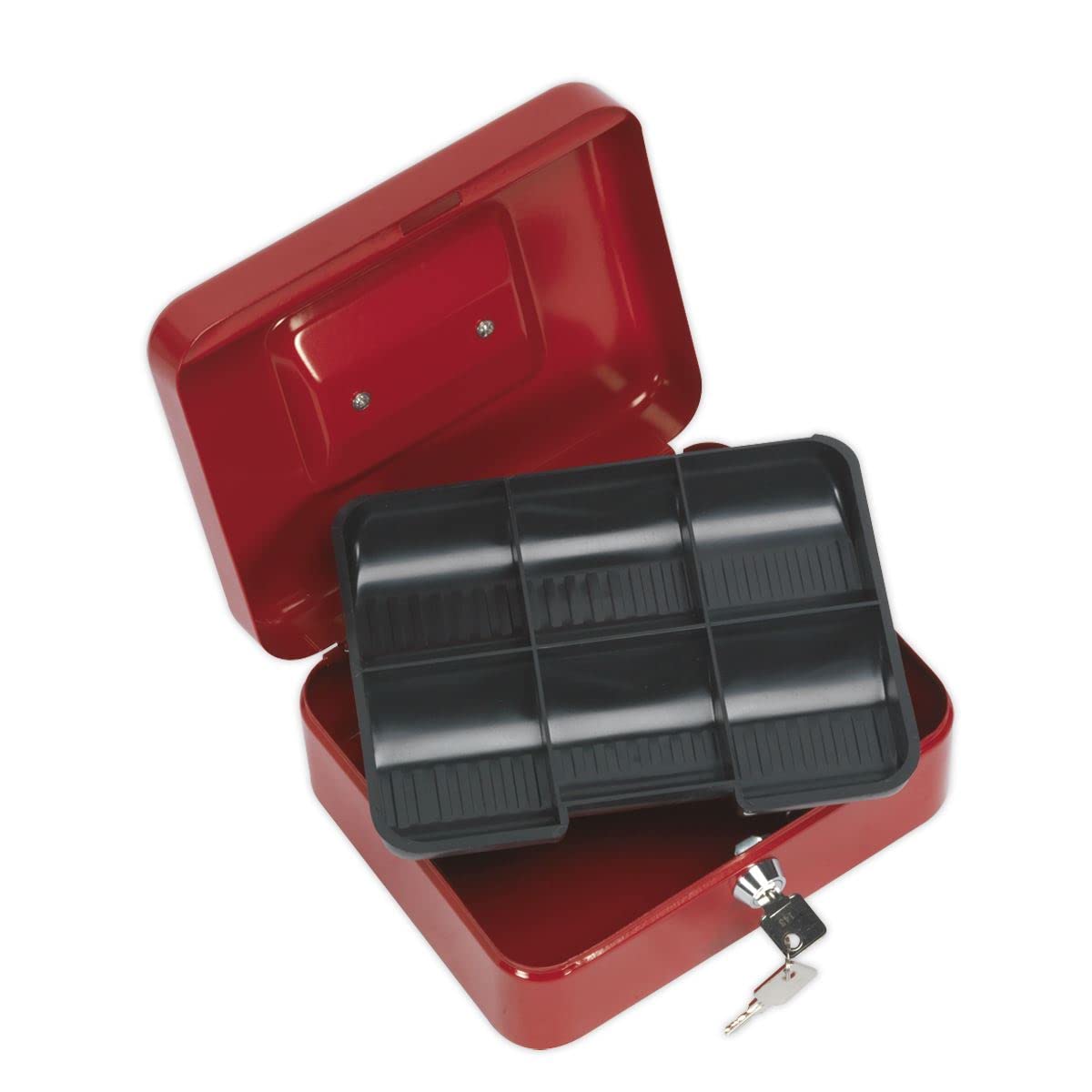 Sealey Red Scb2 Key Lock Cash Box 200 X 160 X 90Mm