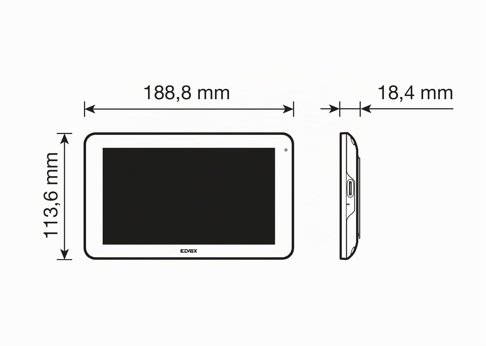 Vimar K42945 Kit de videoportero smart con videoportero Wi-Fi con pantalla táctil, placa audio/vídeo, alimentador con clavijas intercambiables estándar EU, BS, US, AU, soportes para montaje