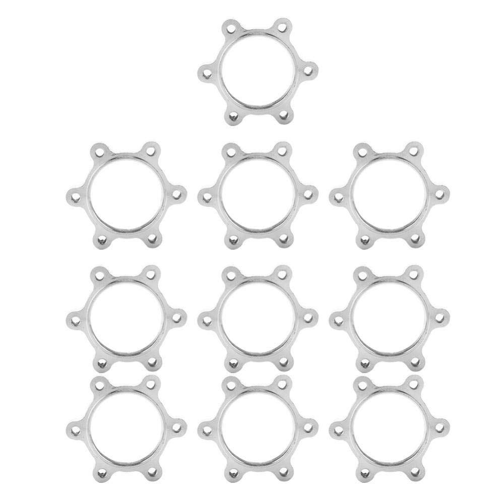 Adapter hamulca tarczowego adapter piasty rowerowej ze stopu, 10 sztuk 44mm/48mm 6 śrub ycle ze stopu aluminium piasty gwintowane wolnobiegiem dysk rowerowy hamulec tarczowy wirnika adaptera kołnierza część zamienna (48 MM)