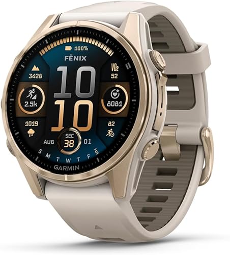 Miniatura 23 de Garmin fēnix® 8 – 47mm, AMOLED, Smartwatch GPS Multisport Premium, Vida Útil de Batería Larga, Certificado para Buceo, Linterna LED Integrada, Gris