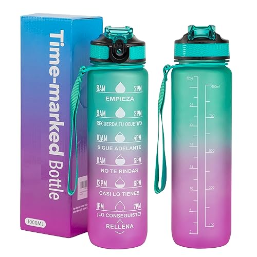 AceCamp 2 X TRITAN Botella De Agua | Botella De Agua A Prueba De Fugas Sin BPA | Botella Deportiva Pajita I 750 Ml I Paquete Doble Grau I 15561