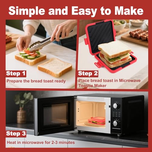Machine à toastie à micro-ondes avec sangles réglables silicone - 7