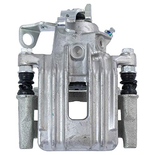 Image of TRQ Performance Rear Brake Pad and Rotor Set Ceramic Slotted Drilled Calipers Compatible with 1999 Volkswagen Jetta