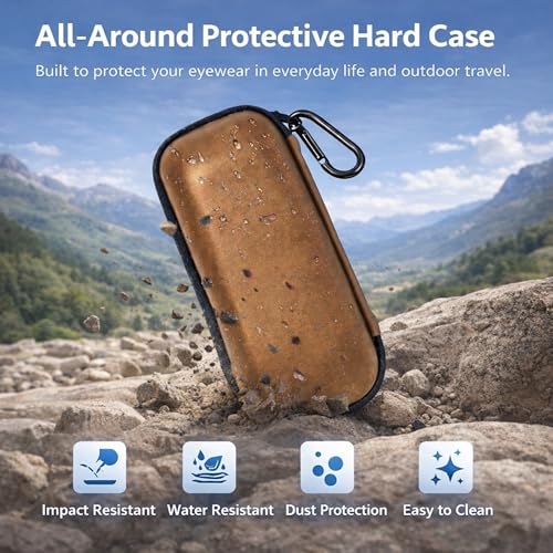 Image of Hard Carrying Case for Ray-Ban Meta Smart Glasses, Accessories Compatible with Meta Ray-Ban Wayfarer, Skyler & Headliner, Protective Travel Storage Box
