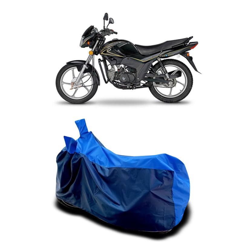 Image of DUFFEL-Two Wheeler Bike Body Cover Compatible for Aftek Royal+ Heat Protectio /UV-Rays /Birds Dropping /DustProof /Waterproof All Variants [Nevay Blue]