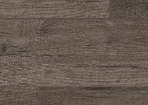 EGGER Home Laminatboden EHL144 Loja Eiche grau (8mm, 1,995m²) | authentische Holzoptik | | Einfache Verlegung durch CLIC It! System | Praktisch & wertbeständig