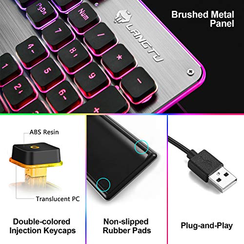 Langtu B07QW75VZ4 Membrane Gaming Keyboard thumb #2