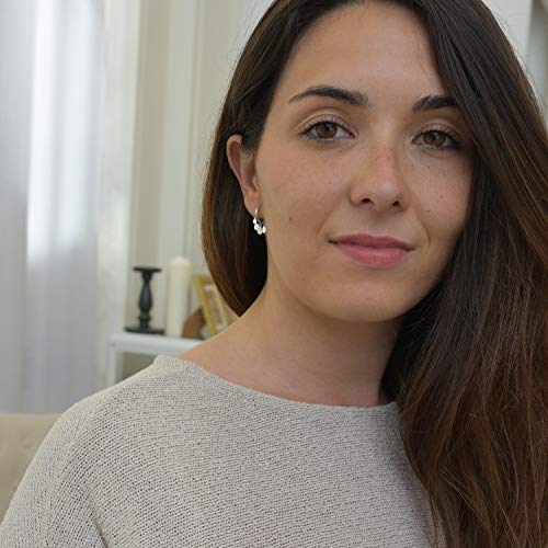 Coin Cluster Drop Mini Hoop Earrings [.925 Sterling Silver] - Dangle Disc Charms3