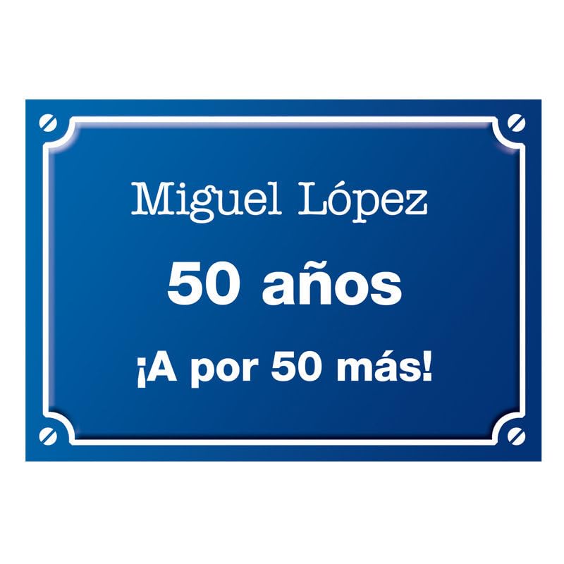 Placa de calle personalizada (Original) | PVC Comacel | 19x27 cm | Resistente, ligera y duradera | Cartel señalización interior