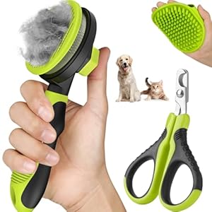 3PCS Cat Grooming Kit | Cat Brush | Cat Brushes for indoor Cats | Cat Nail Clipper | Cat Nail Trimmer | Cat Bath Brush | Cat Brush for Shedding for Long and Short Haired Cats – Premium Cat Supplies