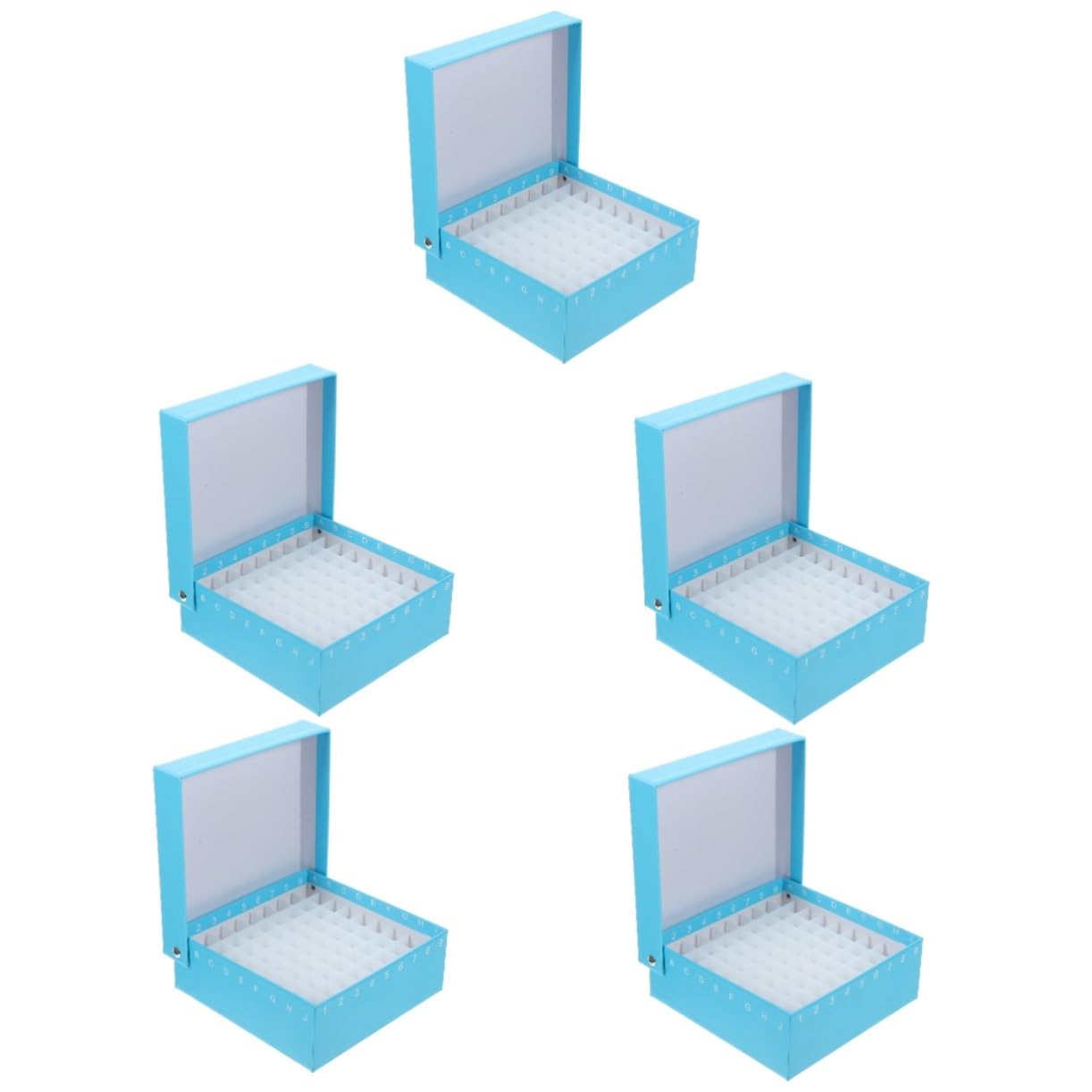 SOLUSTRE 5pezzi Contenitorper Microcentrifuga Con Supporto Per Tubetti Criogenici Scatola Di Stoccaggio Per Congelatore Scomparti Design Pratico Per Laboratori e Esperimenti