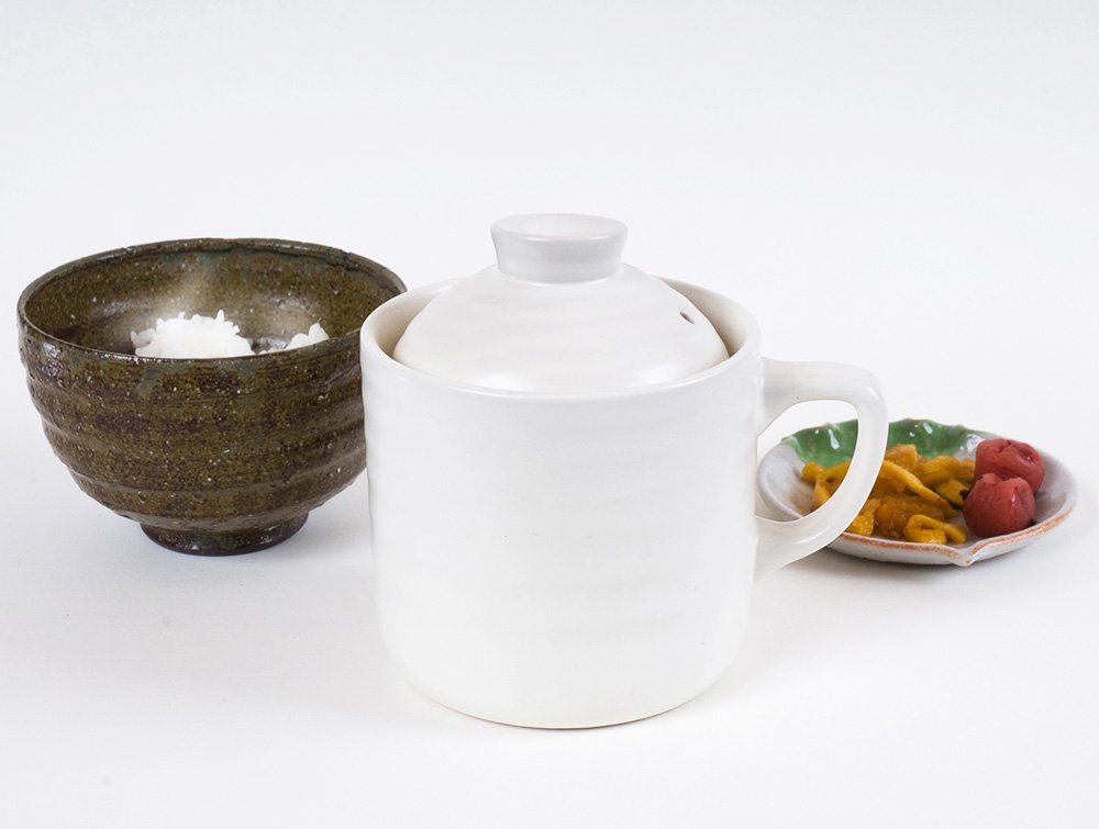 Amazon｜レンジで簡単 炊飯マグ 1.0合 ホワイト｜電子レンジ調理用品