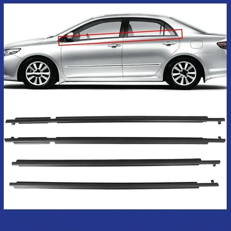 カーウィンドウモールディングトリム 4 個外側ウィンドウモールディングウェザーストリップ に適合する RAV4 米国バージョン 20