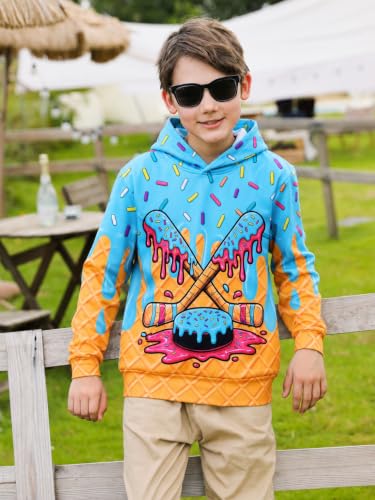 Image of Boys Girls Warm Fleece Hoodies Sweatshirt with Pockets Size 5-16 Years
