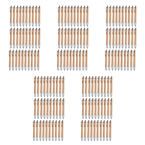 Stylos à bille en bambou x150 : lot d'instruments d'écriture naturels pour votre bureau