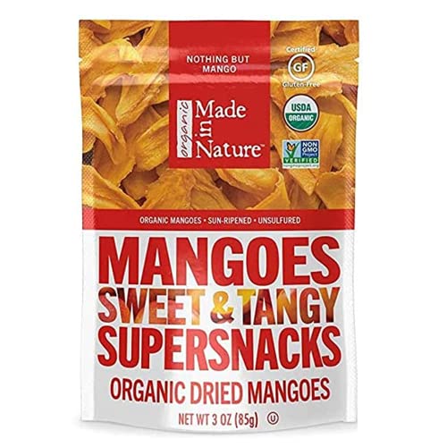 Made in Nature Organic Dried Fruit, Mangoes, 3oz Bags – (Pack of ...