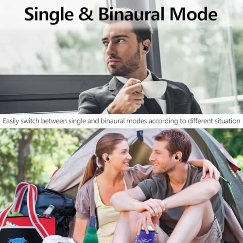 Image of Elevea 𝟏𝟓 𝐘𝐞𝐚𝐫𝐬 𝐆𝐮𝐚𝐫𝐚𝐧𝐭𝐞𝐞 Wireless Bluetooth Earbuds Hook Design, 48 Hours Playtime, Touch Control LED Display Case, Crystal Clear Calls Music Secure Fit
