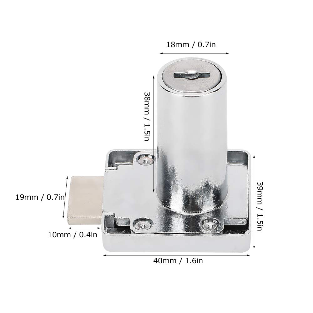 Cerradura Cajón 38mm con Llaves - 3 Juegos para Muebles, Escritorio, Armario, Buzón | Fácil Instalación | Segura | Versátil | Garantía