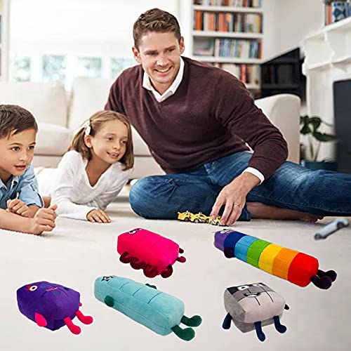 Numberblocks Plush, Cute Numberblocks Animation Plush Doll, Matemática Enlightenment Plushies Matemá