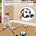 Hobbylane Hover Soccer Ball Kids Electric Football, Size 4 Disc Ball with LED Lights Foam Bumpers Indoors Outdoors Training Football with Parents Game As Hockey Ball Gliding Ball Kicking Play Ball