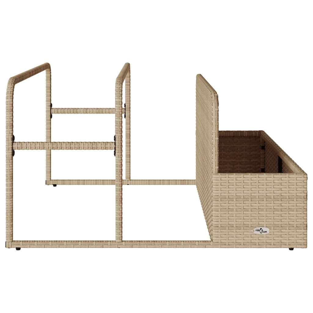 SKM Pool Aufbewahrungsbehälter Beige 110x100x57 cm Poly Rattan,Heim & Garten,Haushaltsbedarf,Aufbewahrung & Ordnungssysteme,Beige,9.8KG,4104091
