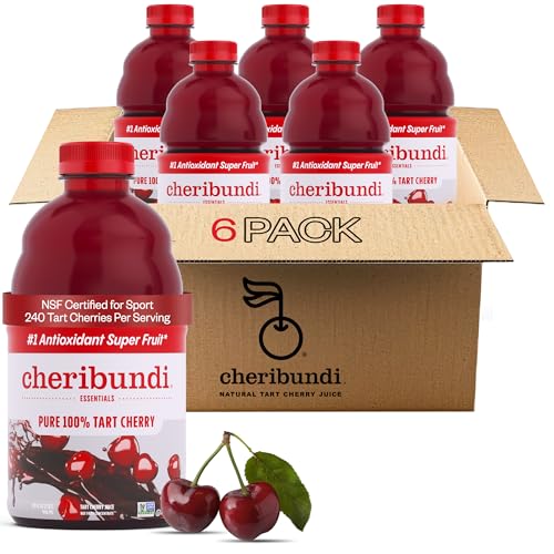 Cheribundi 100% Tart Cherry Juice Pure - Unsweetened (6-Pack)