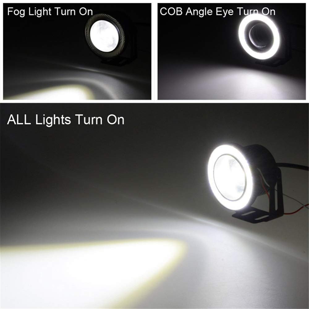 Bombillas Angel Eyes,Ojos de ángel para coches 2 UNIDS 12V Luces de conducción universal Blanco Azul Rosa amarillo verde Ángel rojo ojos Lámpara de niebla 2.5 3.0 3.5 64mm 76mm 89m(White Ring,3.5in Bombillas Angel Eyes,Ojos de ángel para coches 2 UNIDS 12V Luces de conducción universal Blanco Azul Rosa amarillo verde Ángel rojo ojos Lámpara de niebla 2.5 3.0 3.5 64mm 76mm 89m(White Ring,3.5in
